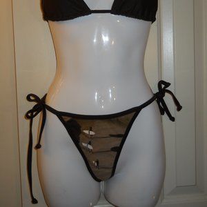 RipCurl thong string tie bikini bottom reversable